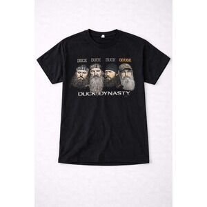 Duck Dynasty A&E Graphic T Shirt Black Duck Duck Duck Goose‎ Mens Large Tee